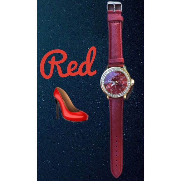 2/$40 Red Rhinestone Watch - Picture 3 of 3